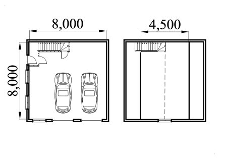 Garage Design With Storage Loft 8080bl